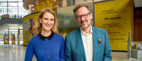 Christina Tillmann und Eckart von Hirschhausen in der ADAC Zentrale